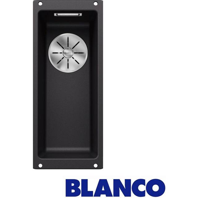 Blanco subline 160-u 0.5 bowl black granite undermount kitchen sink