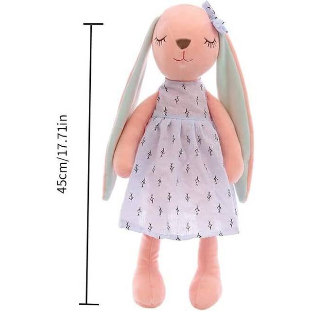 (Blue-45cm) 35/45cm Bunny Rabbit Plush Toy Stuffed Animal Doll Kid Baby Birthday Easter Gift