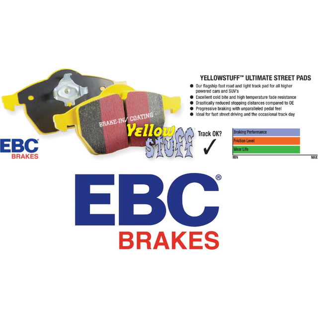 EBC Brakes Yellowstuff Performance Brake Pads - Rear Pad Set - Girling Calipers