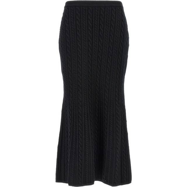 Alessandra Rich-Maxi Wool Skirt Gonne Nero-Donna - Black - 40IT