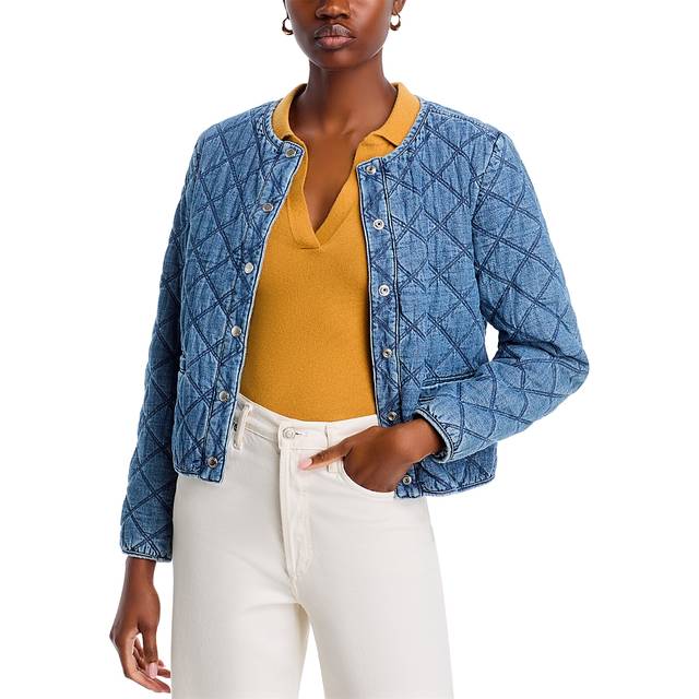 Tommy Bahama Quilted Denim Crop Jacket