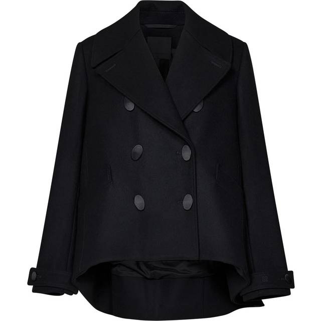 Givenchy Women's Wool Oversize Coat in Black | Size 36 | BWC0D615BA Color 001 (36)