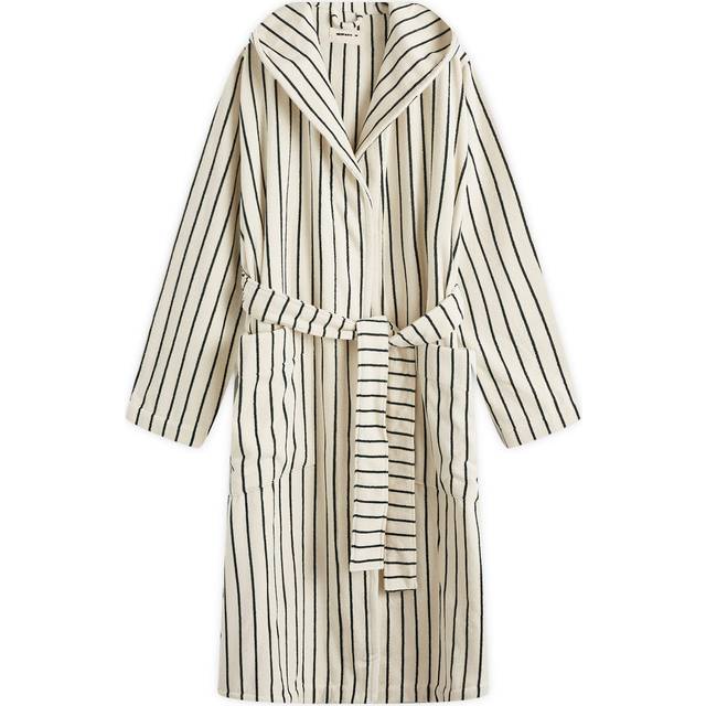 Tekla Striped Bathrobe - Cream - L