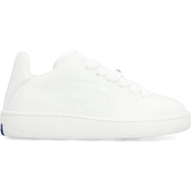 Burberry Women's Box Leather Low-Top Sneakers in White | Size 39 | 8095553161634 Color A1464 (39)