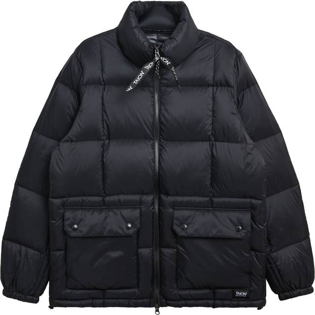 Taion Mens Black Mountain Packable Volume Down Jacket - Medium