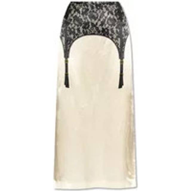 Moschino, Midi Skirts, female, Beige, XS, Satin skirt
