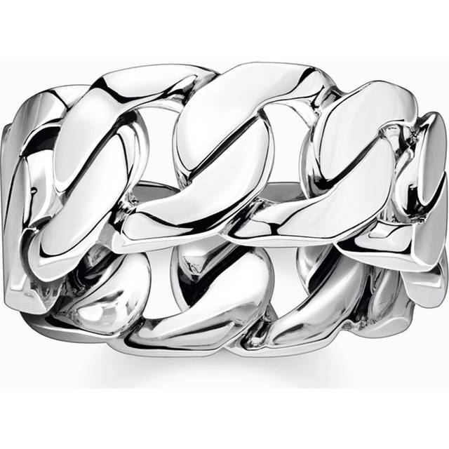 Thomas Sabo Womens Silver-coloured Links Sterling-silver Curb Ring U - silver-coloured