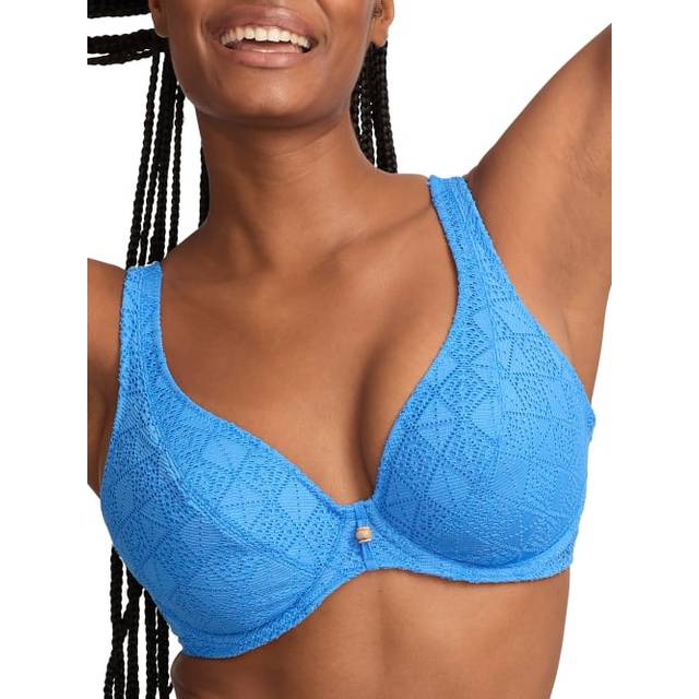 Women's underwired strapless swimsuit top Freya Nomad Nights - Bleu