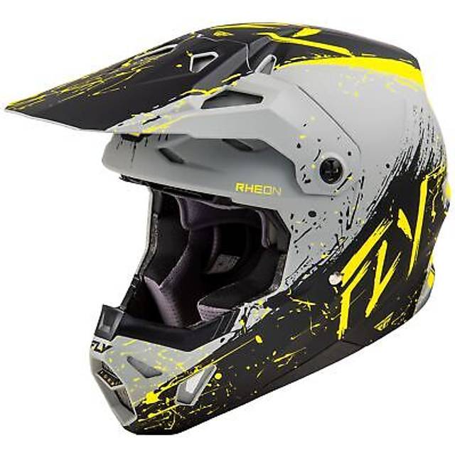 Fly Racing Crosshjelm Formula CP - Matgrå/Sort/Gul