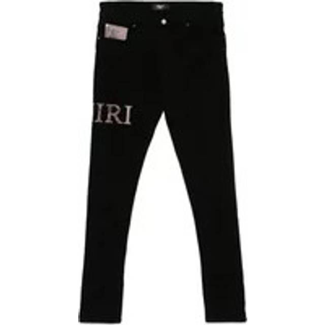AMIRI Black 'Amiri' Snake Logo Jeans - Black OD - WAIST US 34