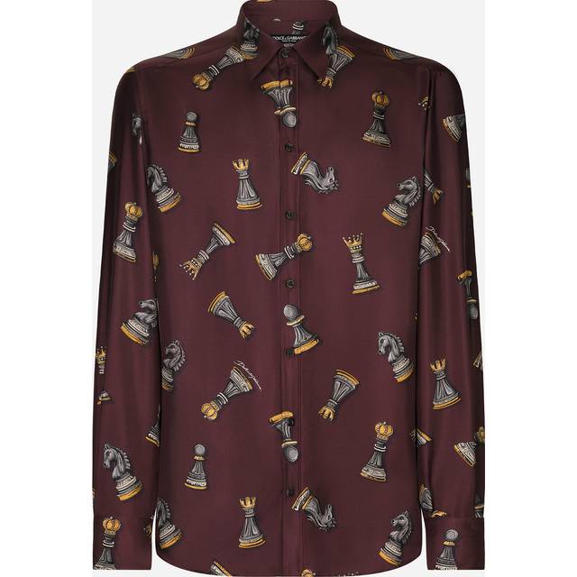 Dolce & Gabbana Printed Silk Martini-fit Shirt - Man Shirts Print 41