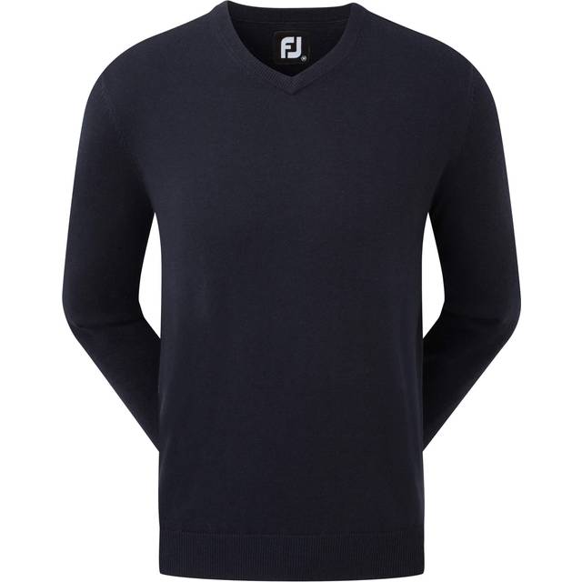 FootJoy Mens Wool Blend V Neck Golf Pullover - Navy - 90130 - XXLarge