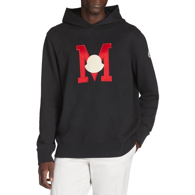 Moncler Navy Appliqué Hoodie - DARK NAVY BLUE 778 - XS