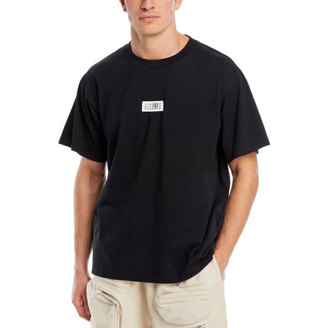 MM6 | Black jersey numeric signature T-shirt | Man | XS - black (XS)
