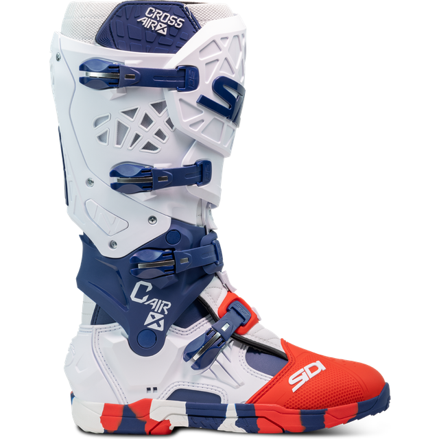 Sidi Crossair X Messy, boots , color: White/Dark Blue/Red , size: 48 EU