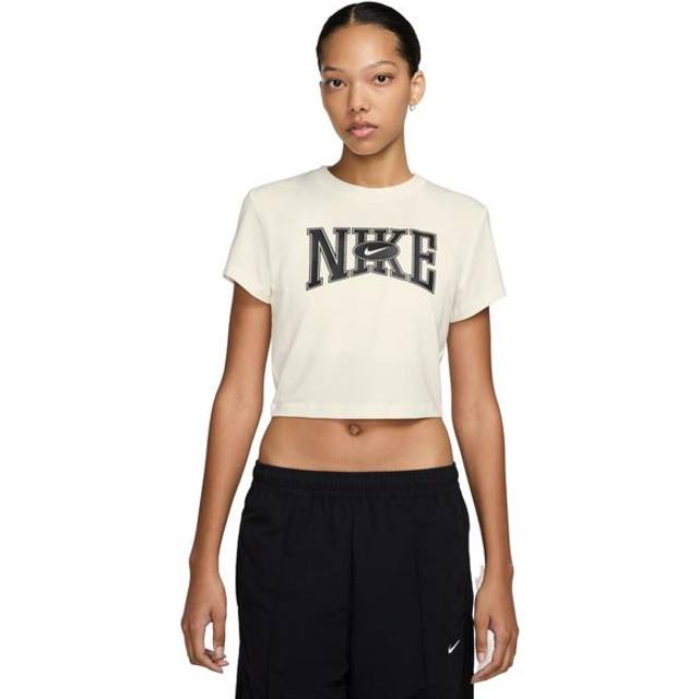 Nike Sportswear Women's Slim Cropped T-Shirt - White - Modal/Cotton/Elastane - M (UK 12&#x2013;14)