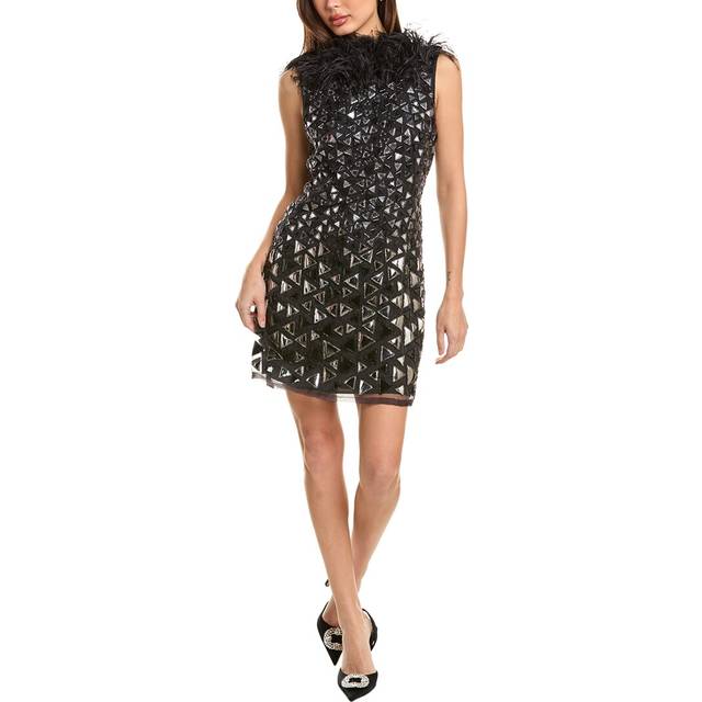Alberta Ferretti Mirror Embellished Shift Dress