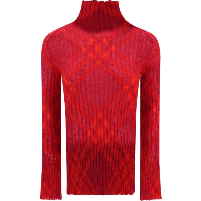 Burberry, Turtlenecks, female, Pink, S, Mohair Blend Pullover Jumper