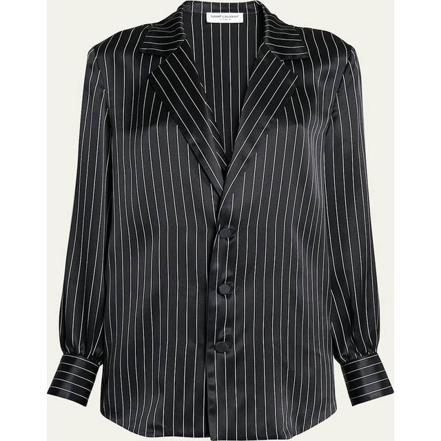 Striped Silk Button-Front Blouse - OFF WHITE - 40 FR (8 US)