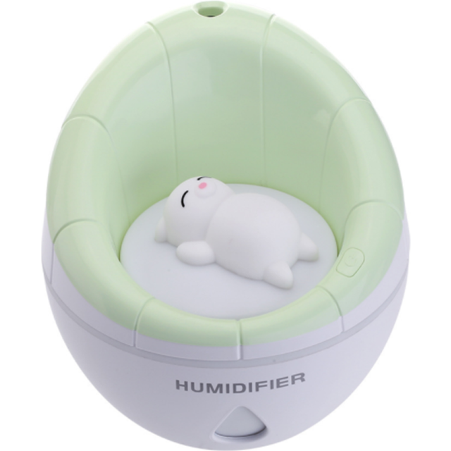 USB Small Sofa Humidifier, Mini Cool Humidifier 350ml Water Volume, One Touch Shut-Off for Home Office Bedroom-GREEN