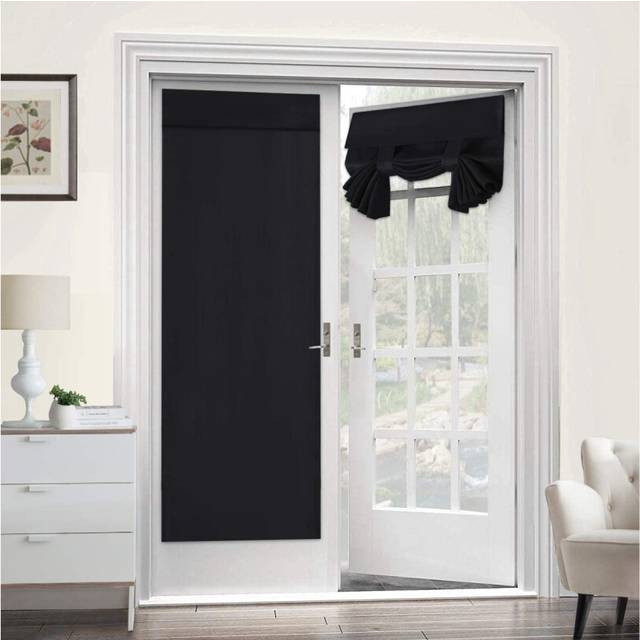 Blackout Curtain for French Doors - Thermal Insulated Blackout Glass Door Curtain Panel Curtain for