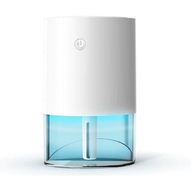 Small Humidifier, Mini Cool Mist Humidifier with Night Light, USB Desktop humidifier for car, Babies Room, Office, Home-WHITE
