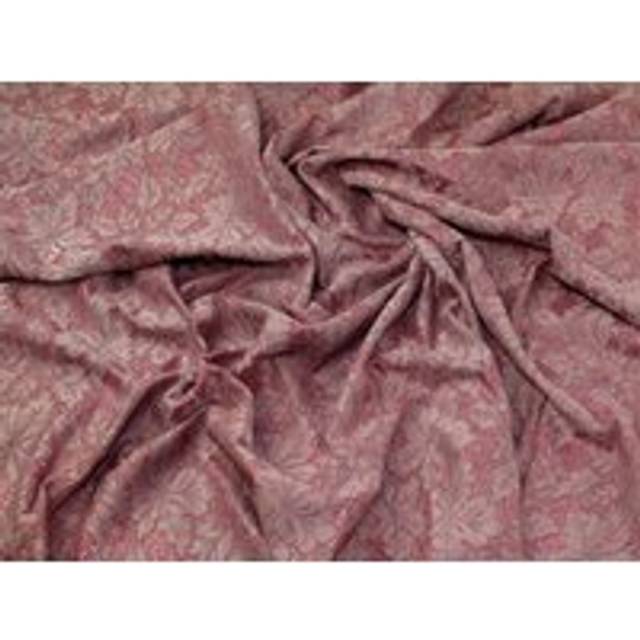 Deadstock Glitter Satin Lace Fabric Mauve