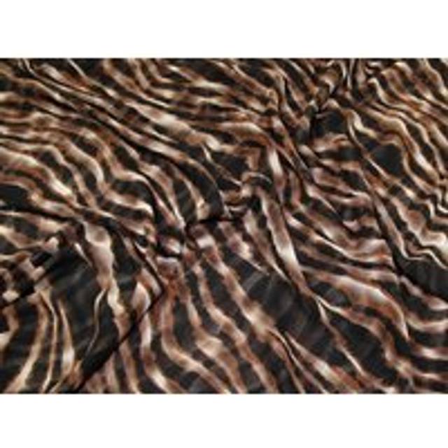 Deadstock Crinkle Sheer Chiffon Fabric Brown