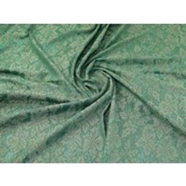 Deadstock Glitter Satin Lace Fabric Green