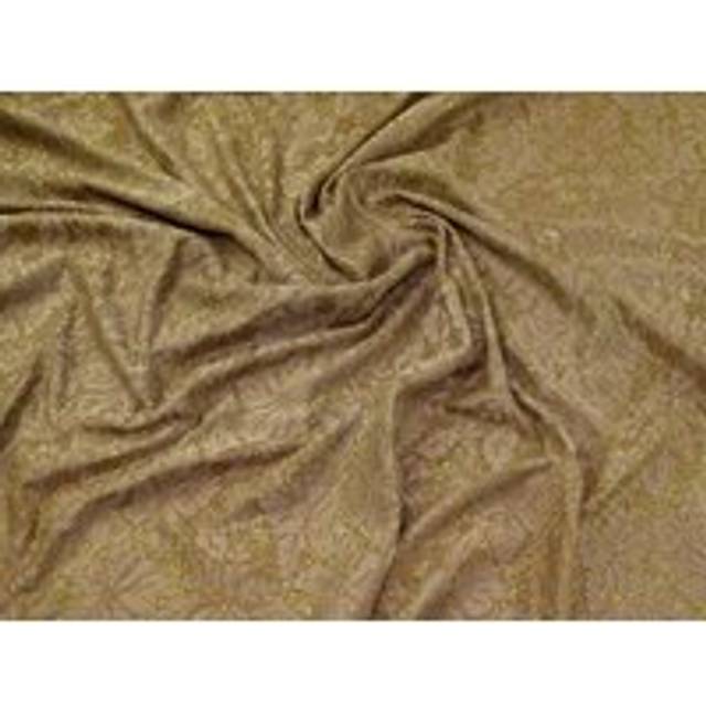 Deadstock Glitter Satin Lace Fabric Dark Gold