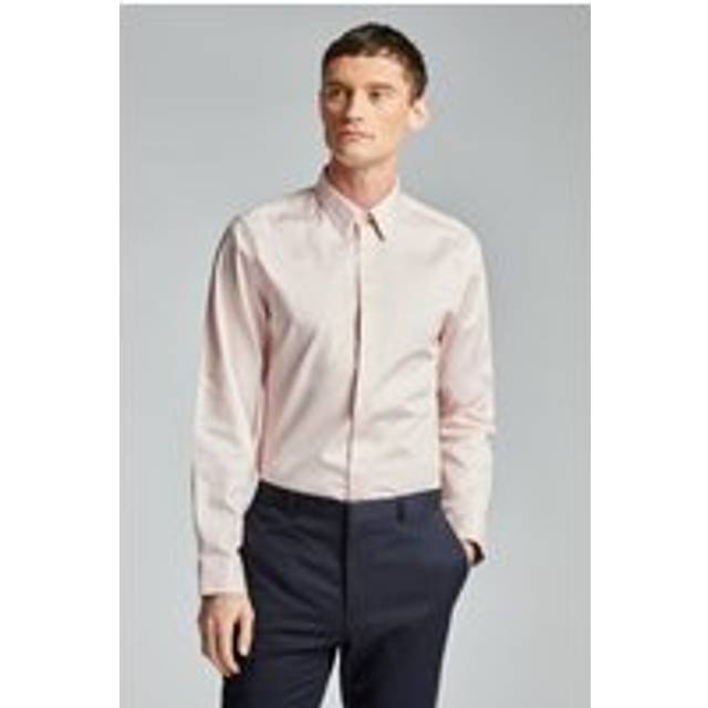 Ted Baker Long Sleeve Slim Fit Shirt - Pale Pink - 17.5