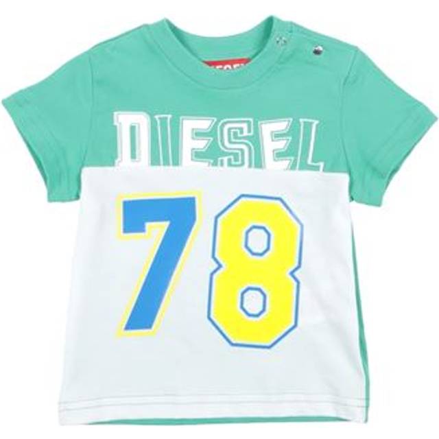 Diesel Newborn Boy T-shirt Green Size 3 Cotton