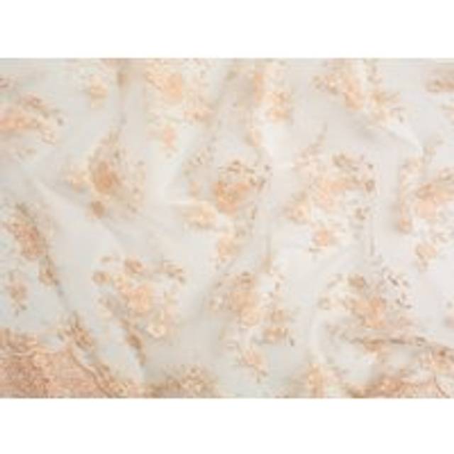 Minerva Core Range Embroidered Tulle Lace Fabric Peach