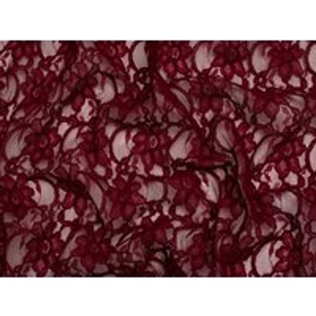 Chantilly Corded Lace Fabric Wine