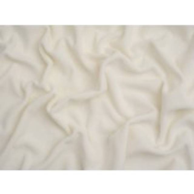 Minerva Core Range Cotton Velour Stretch Knit Fabric Soft Cream