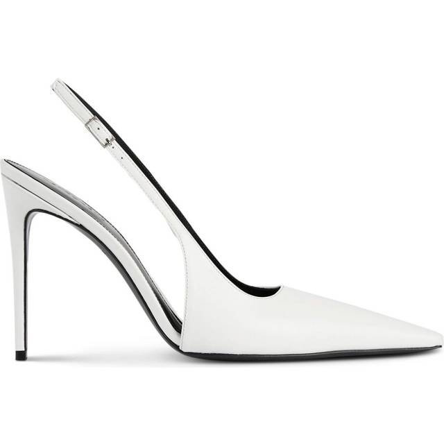 Retrofete - pointed-toe slingback pumps - women - Leather/Leather/Leather - 37 - White