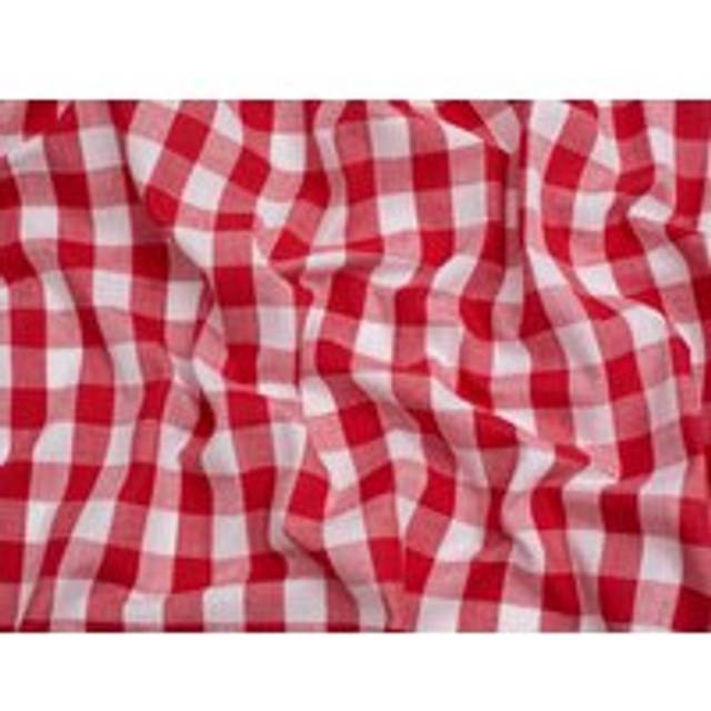 Minerva Core Range 3/4 inch 100% Cotton Gingham Fabric Red