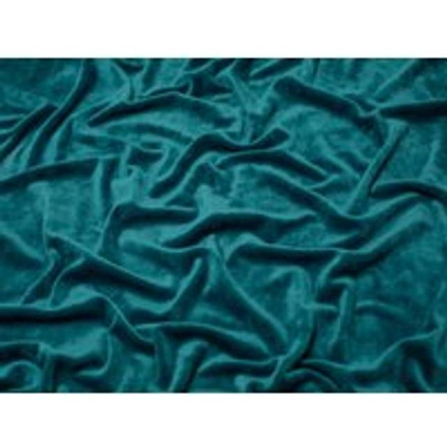Minerva Core Range Polyester Velour Stretch Knit Fabric Peacock