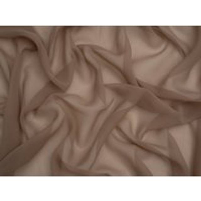 Minerva Core Range Light Sheer Chiffon Fabric Taupe