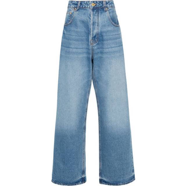 Jacquemus - Nîmes mid-rise wide jeans - women - Regenerative Cotton/Cotton - 26 - Blue