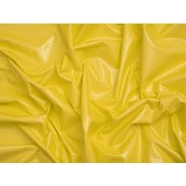 Minerva Core Range Glossy PVC Vinyl Fabric Sherbet Lemon