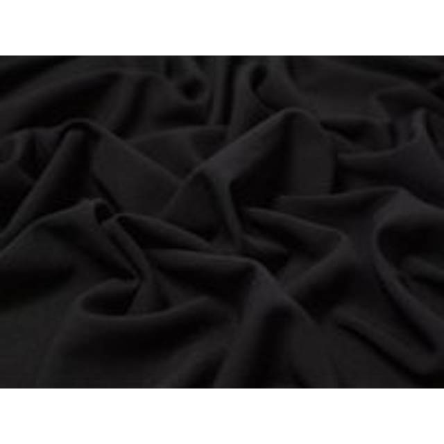 Minerva Core Range Stretch Woven Gabardine Twill Fabric Black