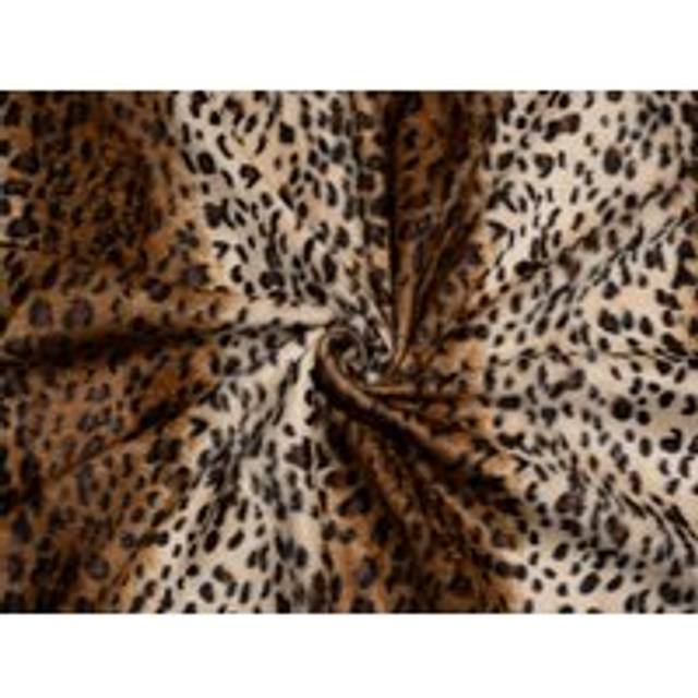 Minerva Core Range Velboa Faux Fur Fabric Dark Brown Panther