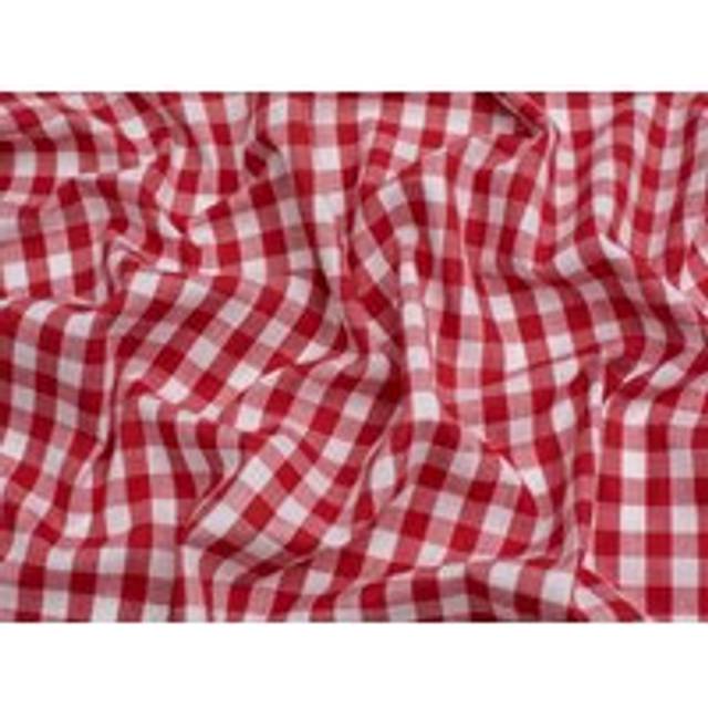 Minerva Core Range 3/8 inch 100% Cotton Gingham Fabric Red