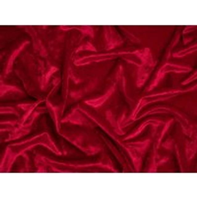 Minerva Core Range Deluxe Crush Velvet Stretch Knit Fabric Red