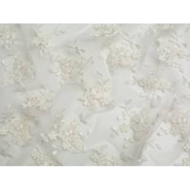 Minerva Core Range Embroidered Tulle Lace Fabric Ivory