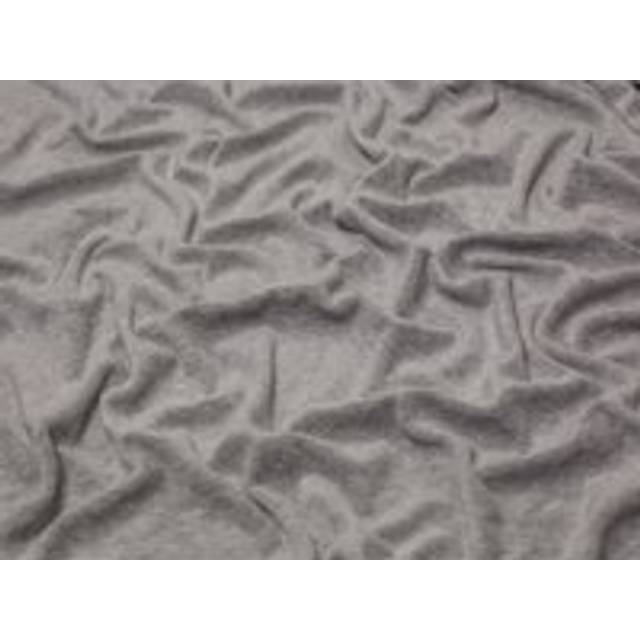 Minerva Core Range Cotton Velour Stretch Knit Fabric Grey