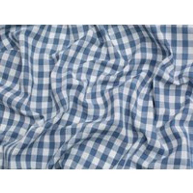 Minerva Core Range 3/8 inch 100% Cotton Gingham Fabric Indigo Blue