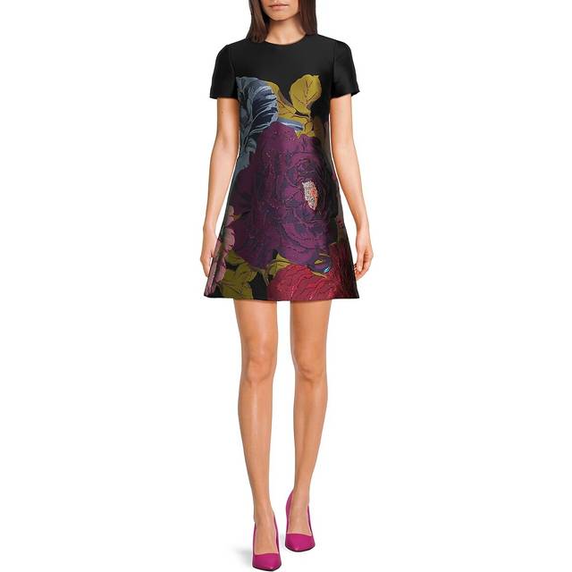 Valentino Jacquard Silk-Blend Shift Dress