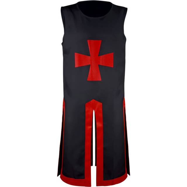 (A4, x L) 4XL Medieval Warriors Knight Templar Crusader Costume Adult Men Gown Long